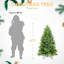 Arbre de Noël 9 pi avec 2435 pointes en PE + PVC - Arbre de Noël à branches pleines, branches faciles à assembler, support en métal stable, décoration de Noël vert classique-1445471659