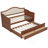 Daybed With Trundle And 2 Storage Drawers, Wooden Daybed With Upholstered Button Tufted Backrest For Living Room, Bedroom, Guest Room-794010213