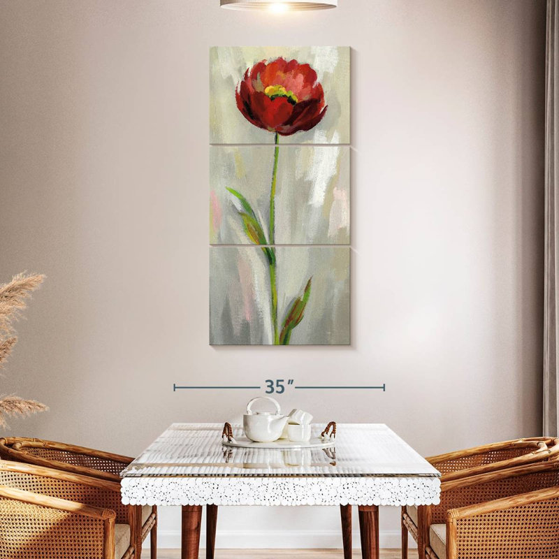 Fleur simple tige V, H 52 po x l 24 po