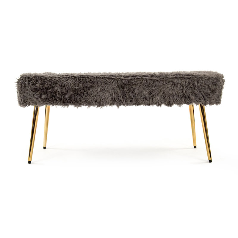 Banc recouverts de tissu d'ameublement, Gris