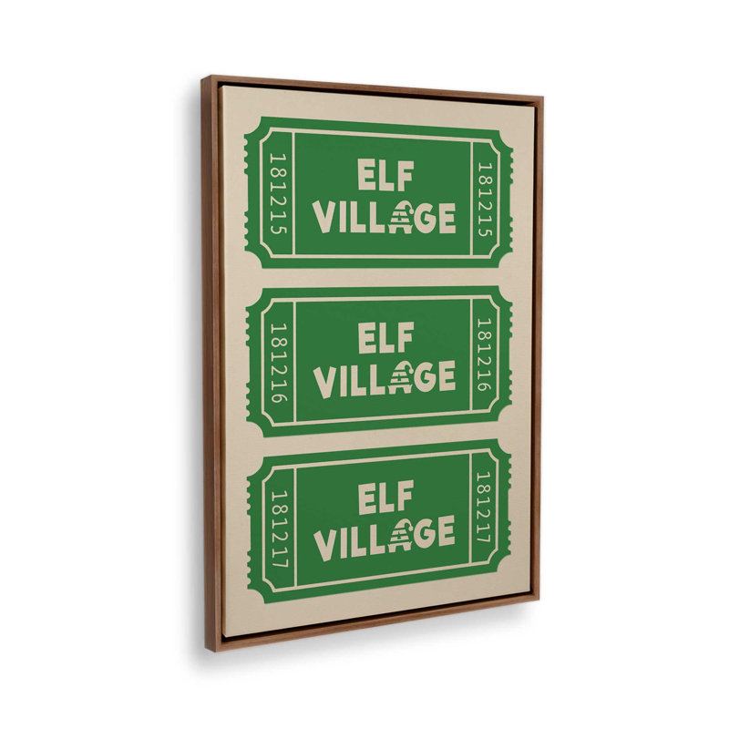 Impression sur toile Jolly, H 12,75 po x l 8,75 po, Noyer