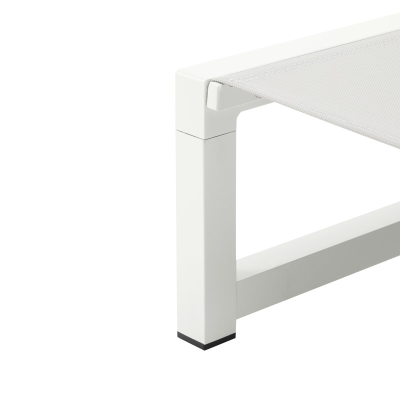 Chaise longue d'extérieur 2 pièces à 5 niveaux, aluminium et capacité de 400 lb, position ergonomique, structure convenant aux balcons de jardin et peu encombrante
