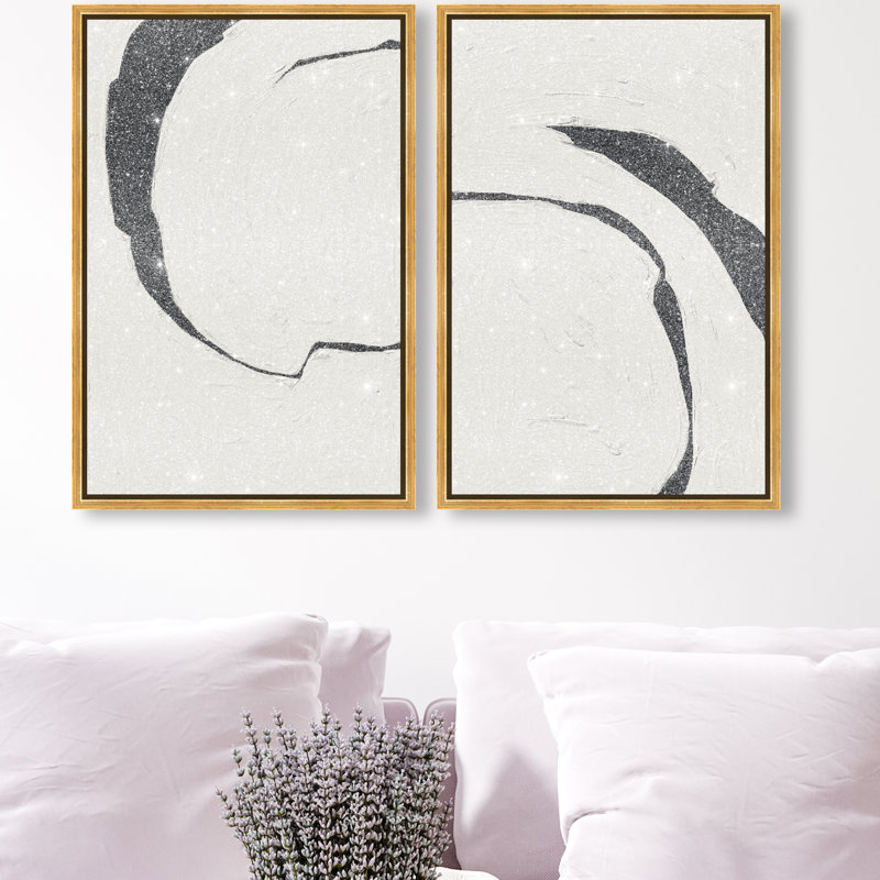 Positive Spaces Set Set by Oliver Gal, Gold Floater Frame, 17"H x 25"W
