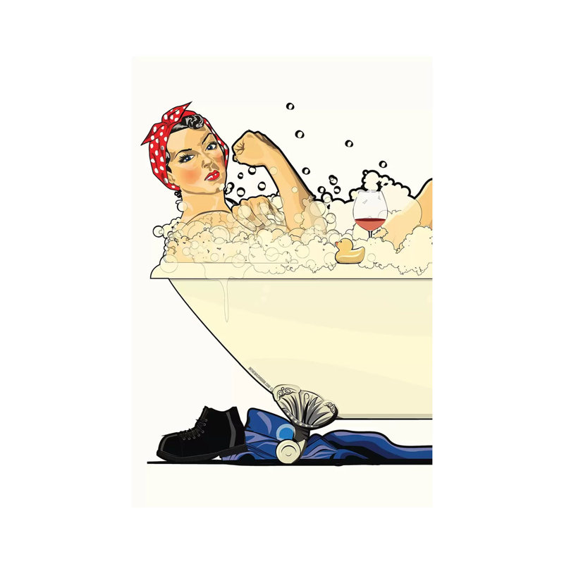 «We Can Do It in the Bath», impression sur toile tendue, H 18 po x l 12 po x P 1,5 po