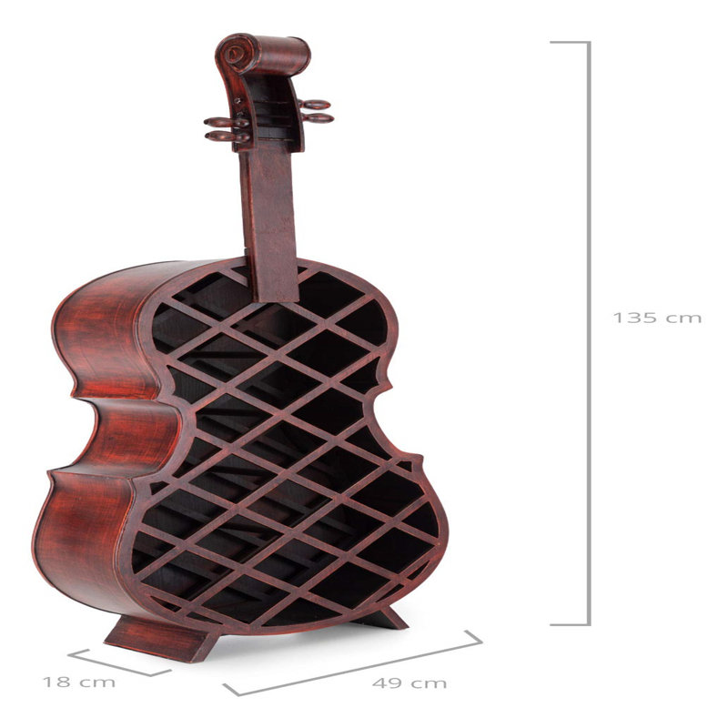 Buffington Floor Wine Bottle Rack Brown