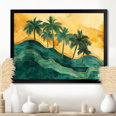 Cochise, palmiers colorés sur une île tropicale IV - palmiers et palmiers, art mural