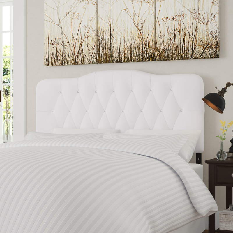 Modway Copper Grove Strathgartney Button-Tufted Upholstered Headboard, White, Full