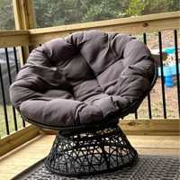 Bayou Breeze Ariyelle Swivel Papasan Accent Chair with Extra Thick