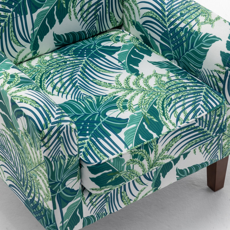 Fauteuil en mélange de polyester à motifs