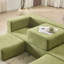 Canapé modulaire convertible avec 3 repose-pieds Ebern Designs - Lit en mousse haute rebond, canapé en chenille peu encombrant pour les studios et les bureaux à domicile.-637114589