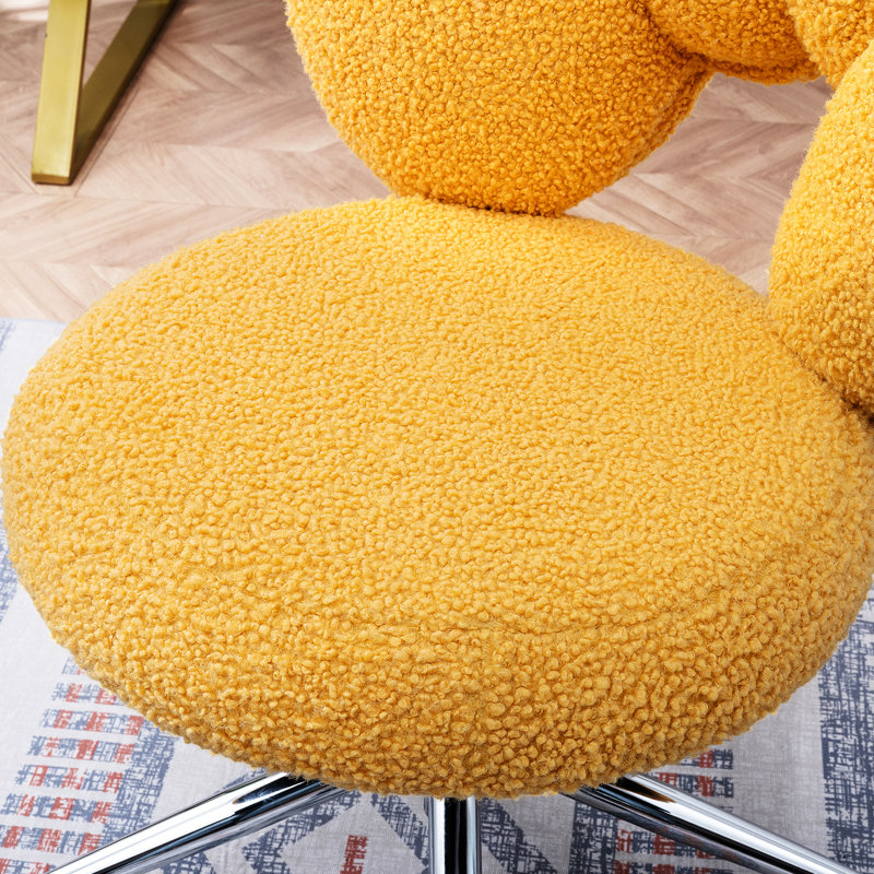 Chaise de bureau pivotante à 360 ° en tissu réglable en hauteur, cinq pour faciliter le déplacement, coussin éponge haute densité, conception ergonomique, capacité de mobilité de 220 lb,