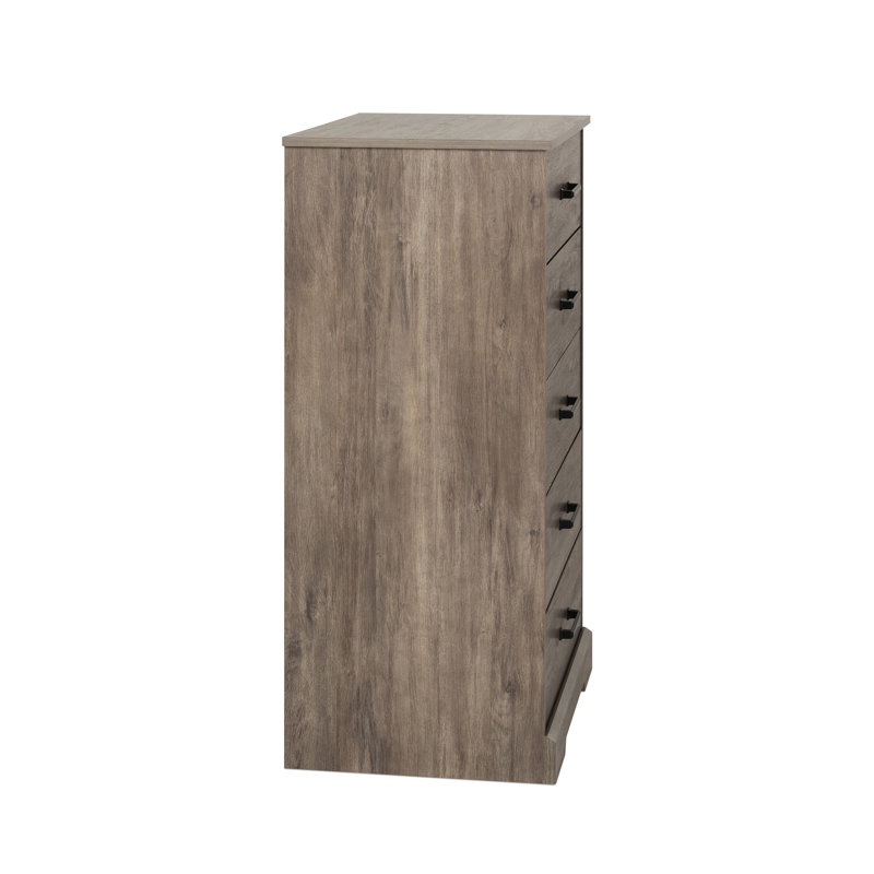 Commode à 5 tiroirs Yazeed, Brun