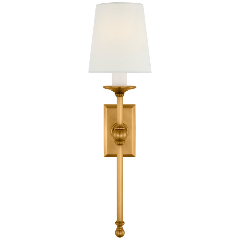 Classic 1 - Light Candle Wall Light, Antique Burnished Brass