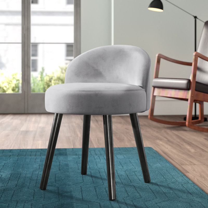 Lyndsey Accent Stool, Off-White/Black 