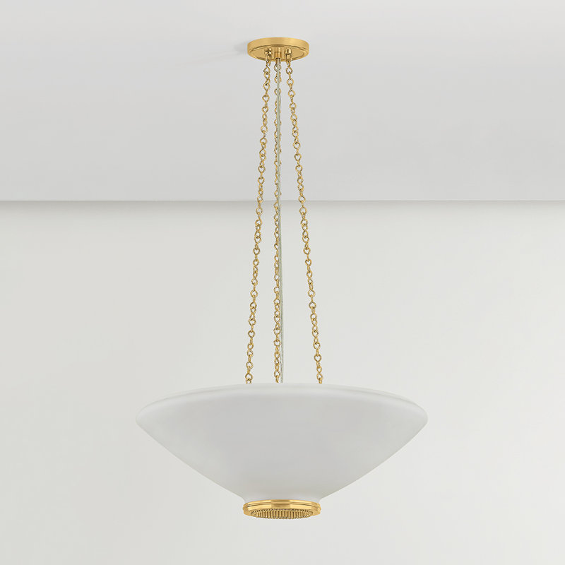 Awosting Pendant in Aged Brass, 8.25" H x 22" W x 22" D, Brass