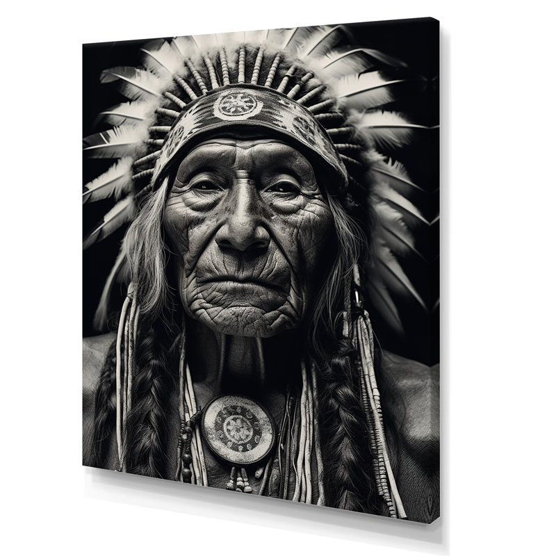 Sagesse amérindienne sur toile, Toile tendue, H 32 po x l 24 po x P 1 po