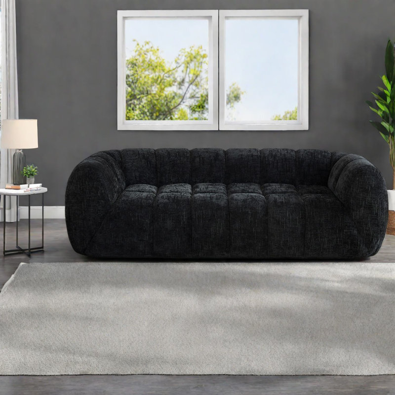 Canapés modernes en chenille, conception de nuage matelassé, parfait pour les appartements