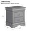 Table de chevet 2 tiroirs 23,5 po Traditional-1146550425