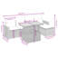 Grand canapé modulaire en rotin PE Vidaxl