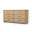 Commode 6 tiroirs en chêne et canne naturel Gasaway-1133671535