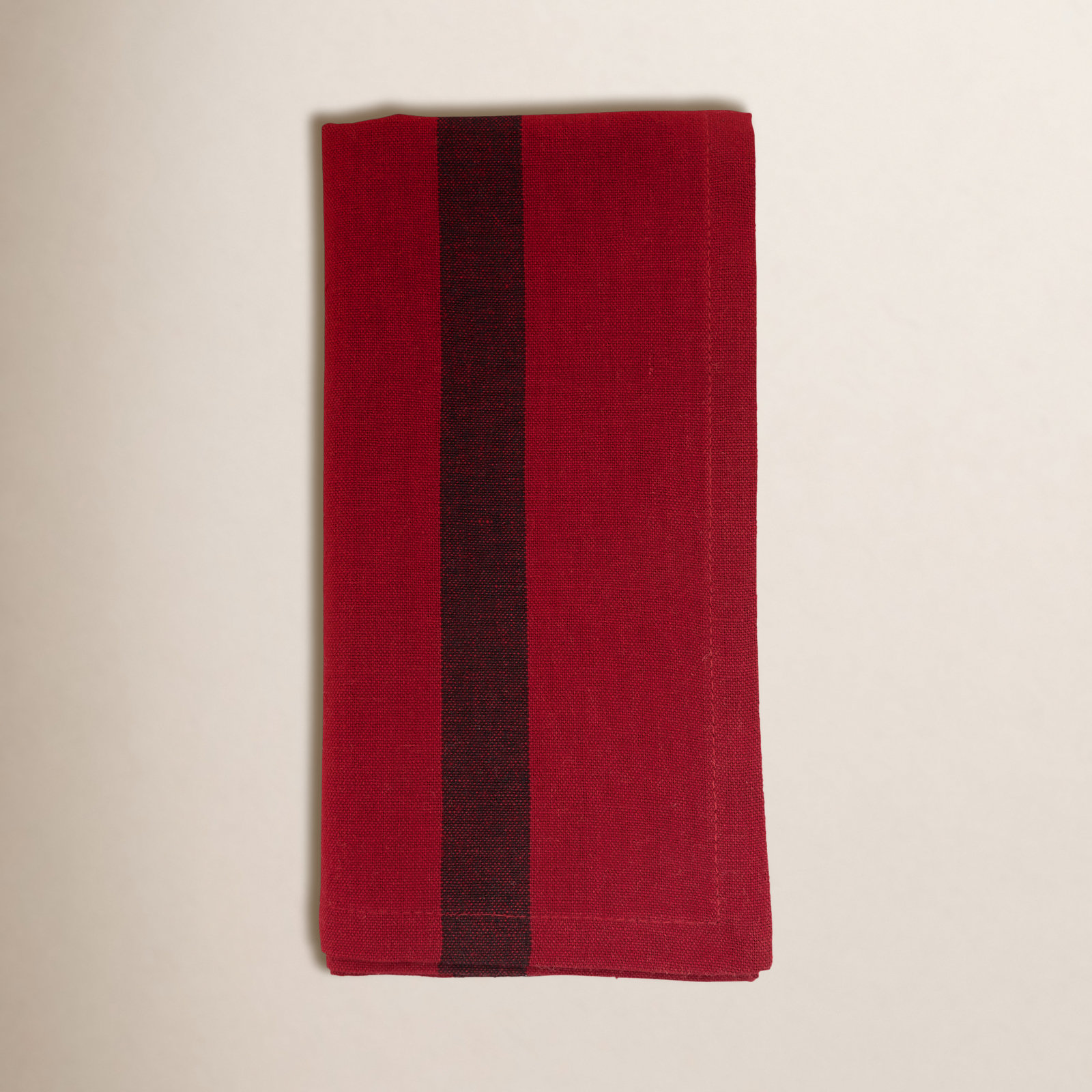 Poyen 4 Piece Cotton Napkin Set, Red