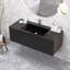 Meuble-lavabo moderne à rayures avec lavabo simple