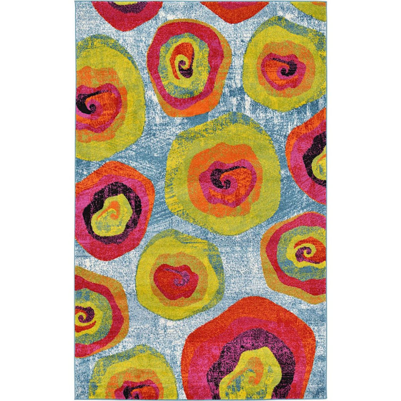 Tanguay Abstract Indoor Rug, Rectangle 5' x 8'