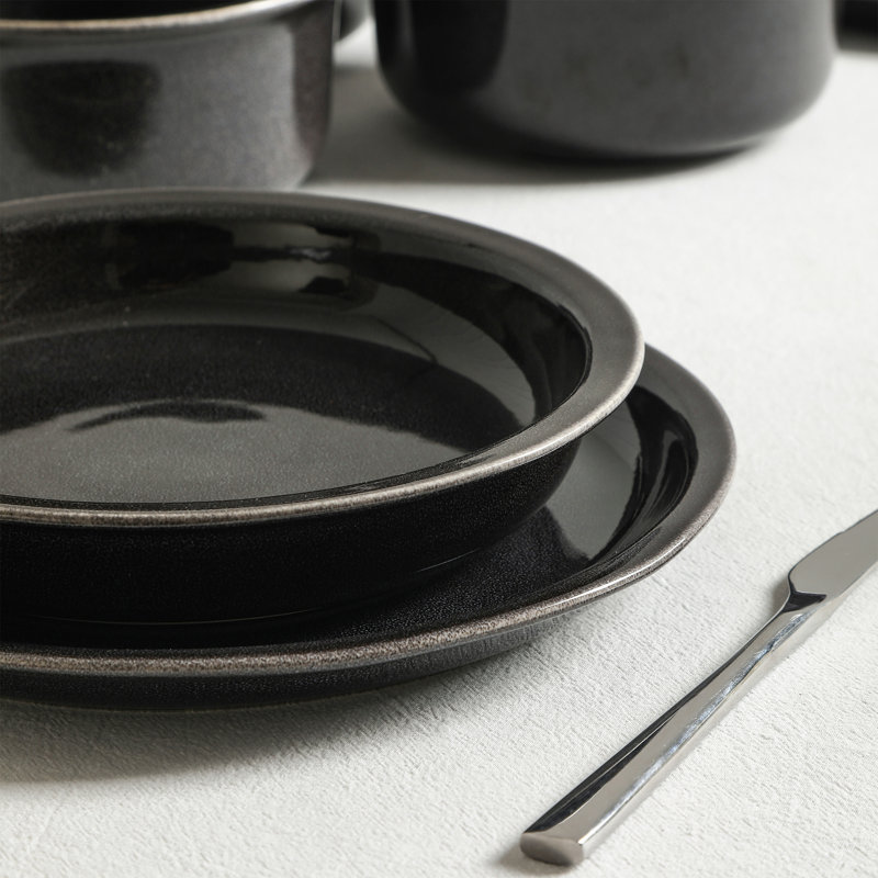 Service de table 24 pièces Stone Lain, Noir