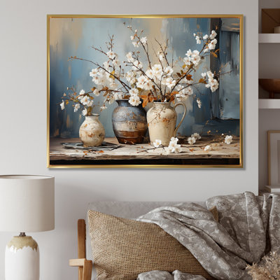 Art mural de poterie et de fleurs nature morte I