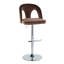 Ensemble de tabourets de bar réglables avec pivot et confort en velours-872465033