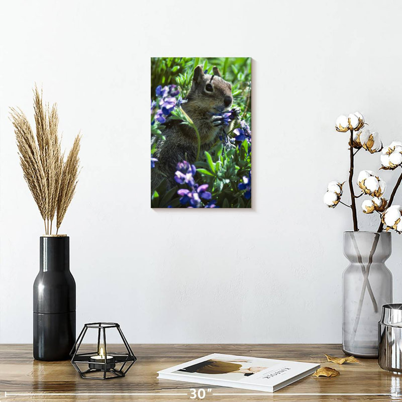 Brampt Lupine Eating Squirrel, 12" H x 8" W