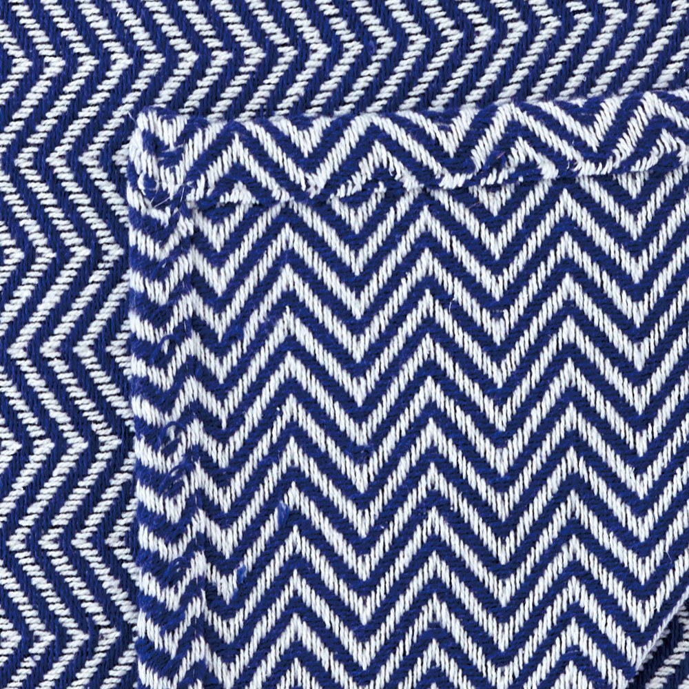 Basilia Cotton Throw Blanket, King, Navy