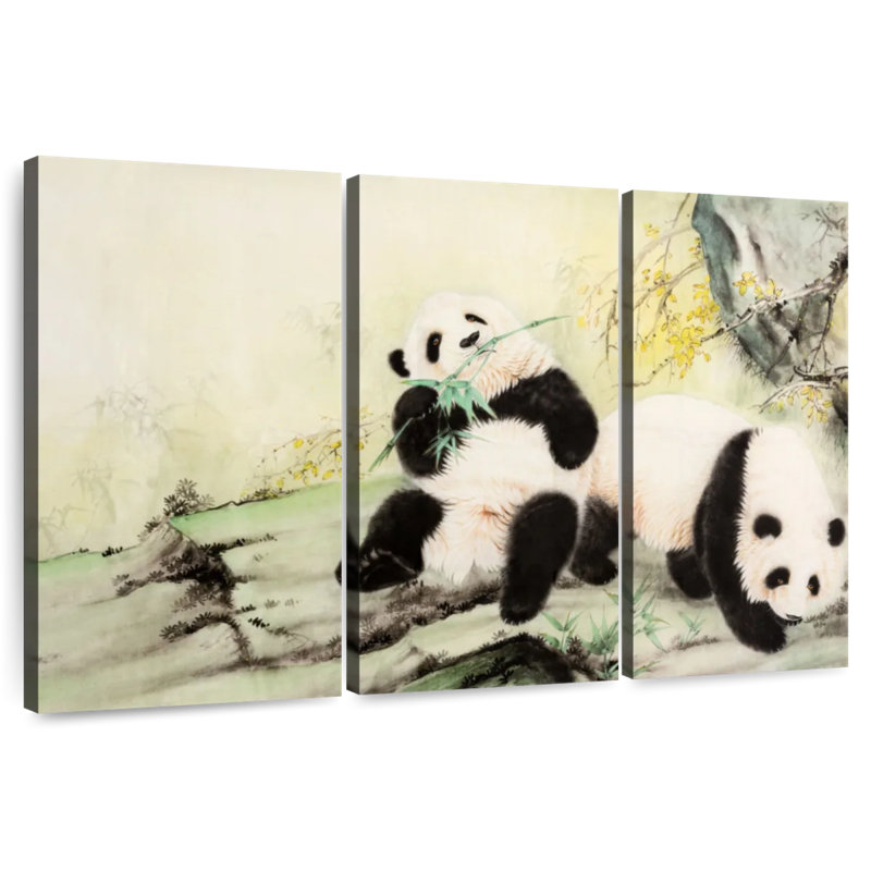 Brampt Lovely Chinese Pandas, 20" H x 33" W