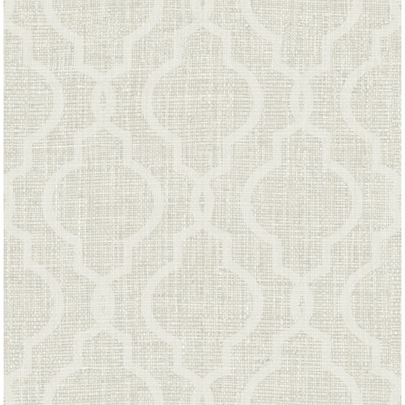 Rouleau de papier peint texturé 33 pi x 20,5 po Paonia, Blanc, Papier