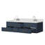 Ensemble de meuble-lavabo double avec plateau blanc et robinet-2117743765-2117743767