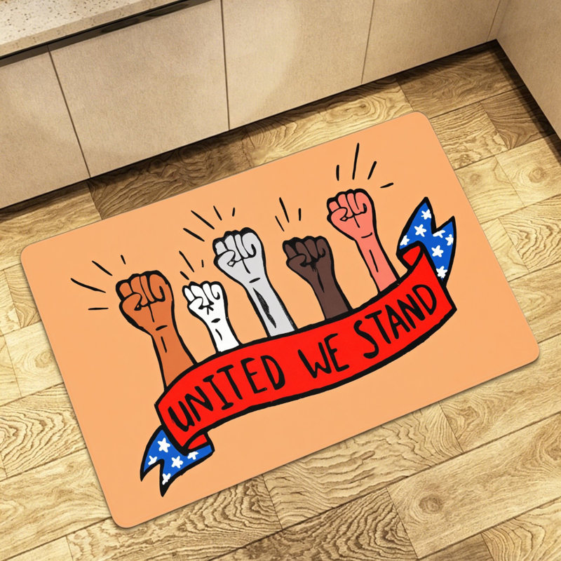 Tapis d'entrée 24 po x 36 po United We Stand Fist Print