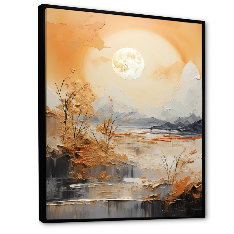 «Ignat Sunrise Golden Hour Collage I», reproduction sur toile, H 20 po x l 12 po x P 1 po, Cadre flottant noir