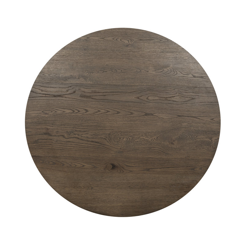 Tiber Round Single Coffee Table, Dark Brown