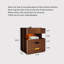 Modern Smart Lock Solid Wood Cedar Wood Three Draw Nightstand