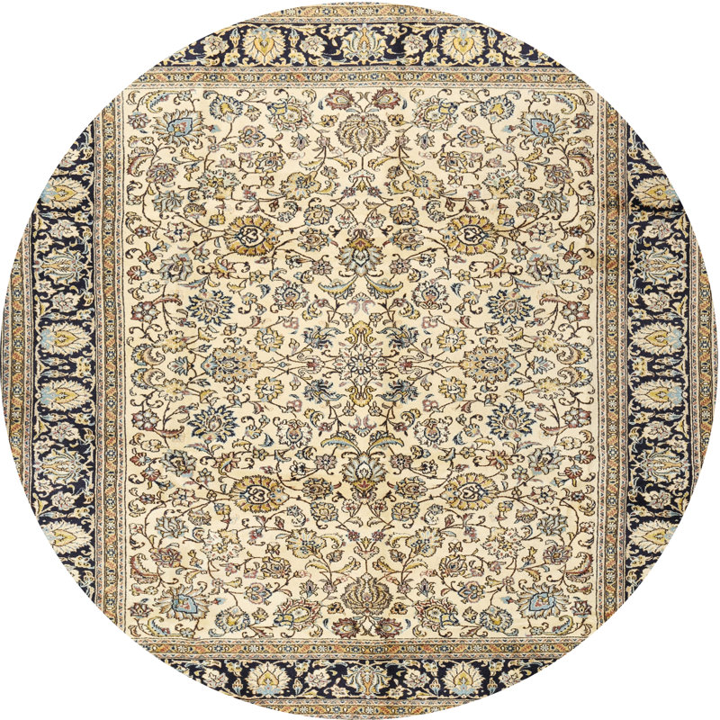 Tapis oriental tissé à la machine Chestang, Rond 5 pi