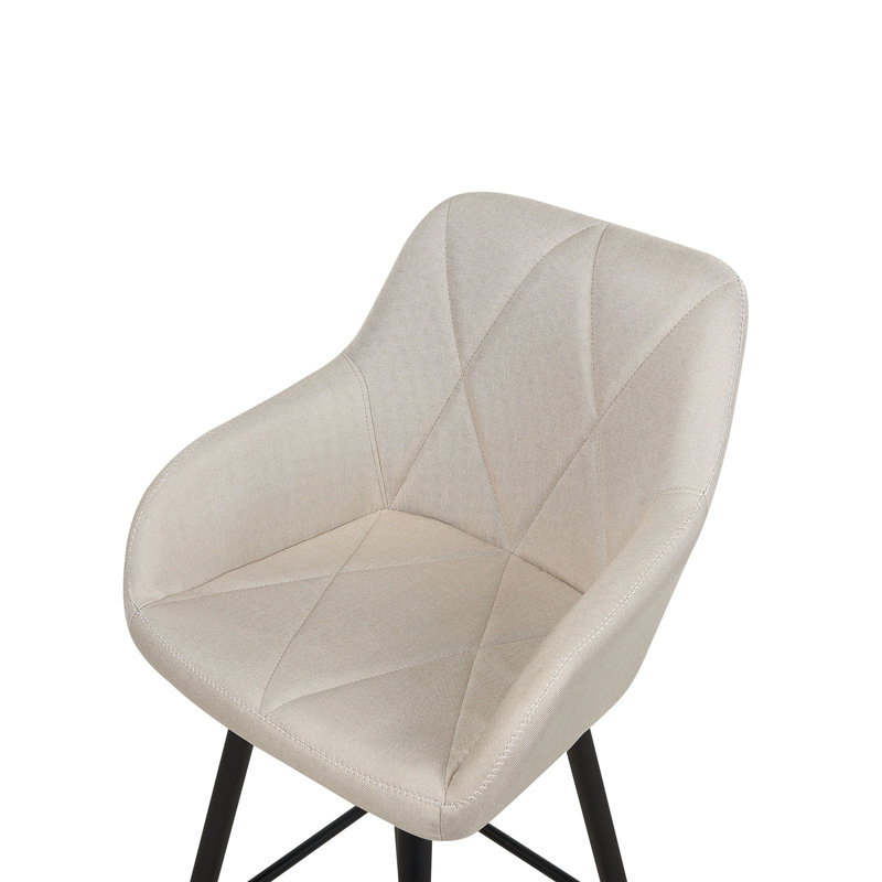Maxman Upholstered Bar Stool, Beige, 73 cm