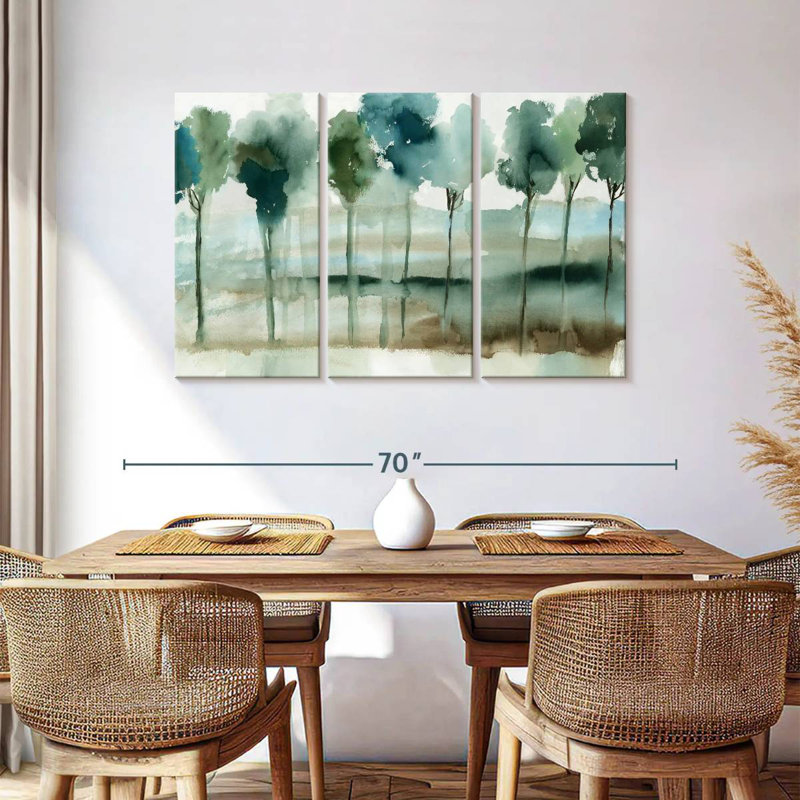 Harnek Blue Reflection Forest, 36" H x 57" W