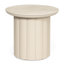 Table d'appoint ronde extérieure en aluminium de 50 cm (19,7 po) avec plateau en pierre frittée