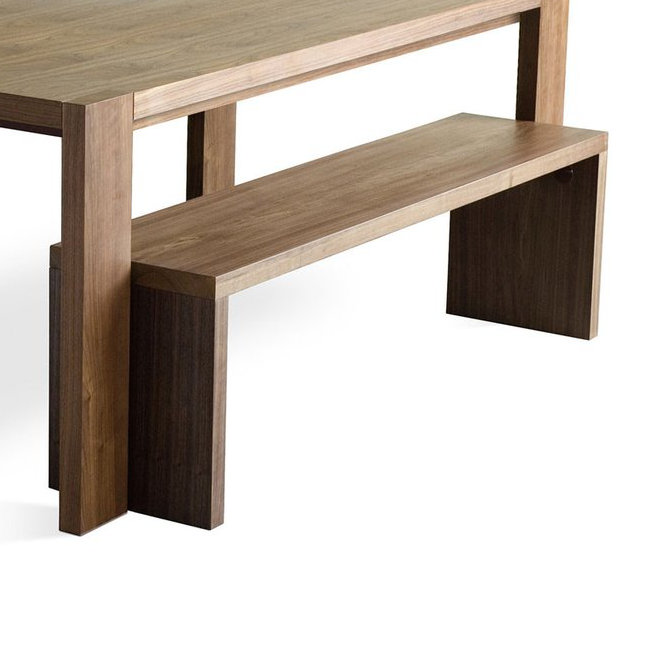 Plank Dining Bench, Walnut