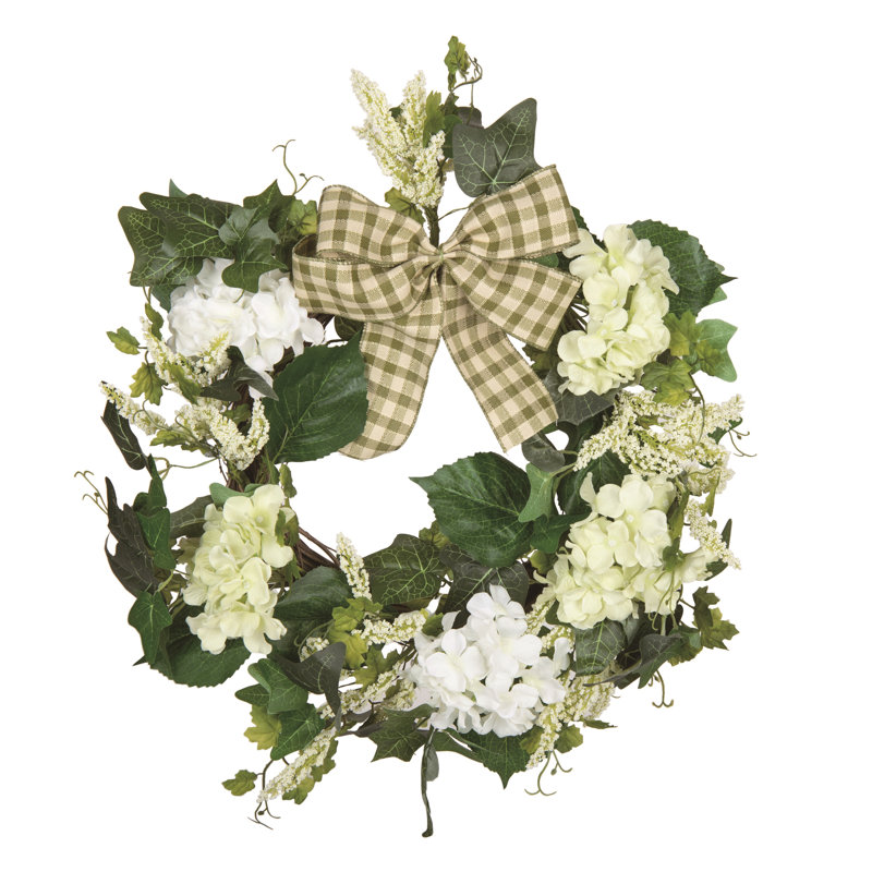 Faux Hydrangea 24'' Wreath