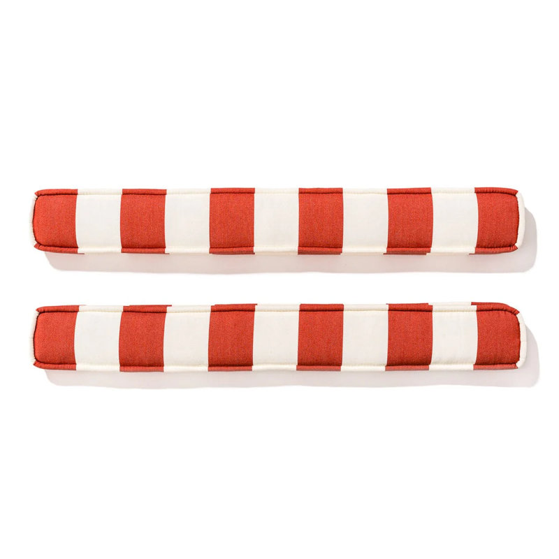 Waterhouse Sun Lounger - Armrest Set, Red Striped