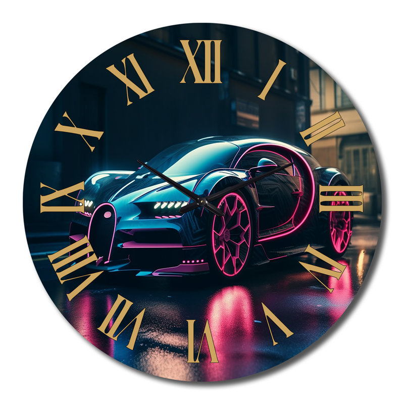 Horloge murale Futuristic Bugatti, Très grand