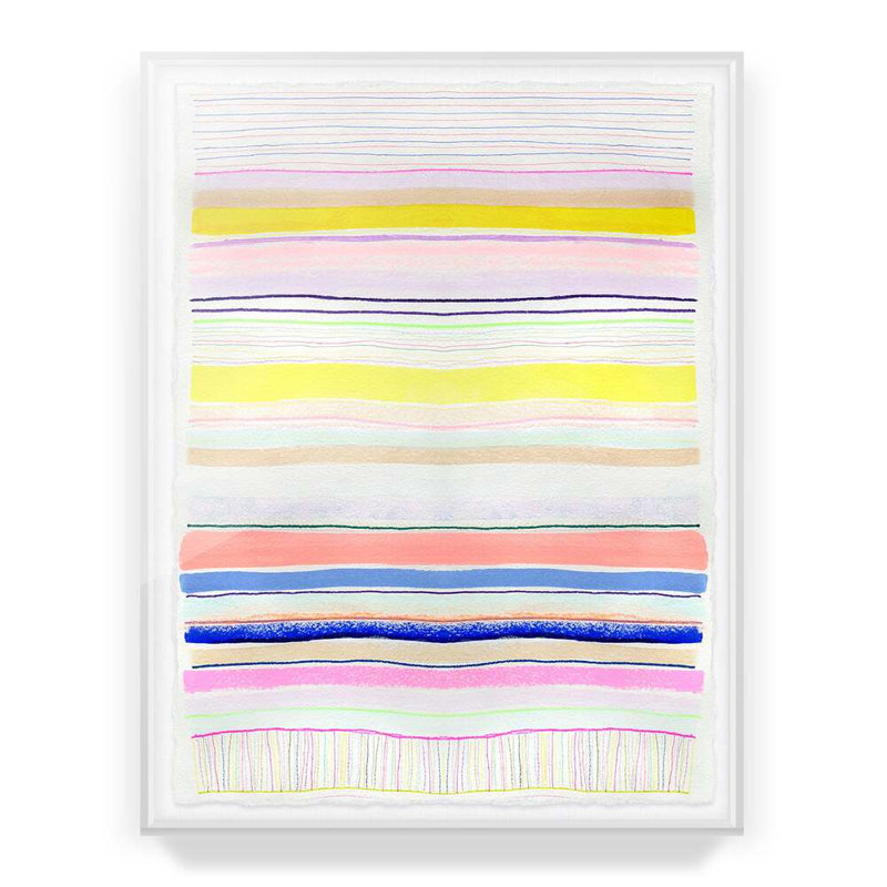 Spring Stripes #4 By Kristi Kohut, Shadow Box Acrylic, 30" H x 40" W