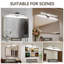 Luminaires de salle de bain modernes à intensité variable à DEL pour meuble-lavabo à DEL avec lampes chromées pour miroir de salle de bain 24 po.
