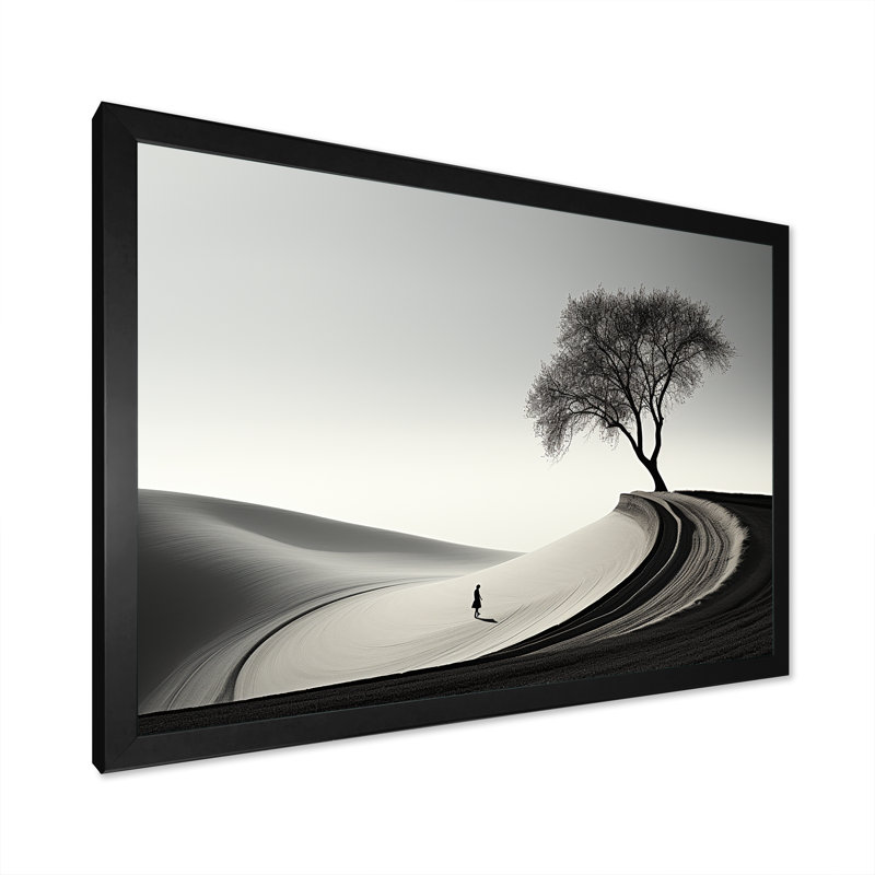 Photographie sereine moderne scandinave moderne II, Cadre simple noir, H 34 po x l 44 po x P 1,5 po